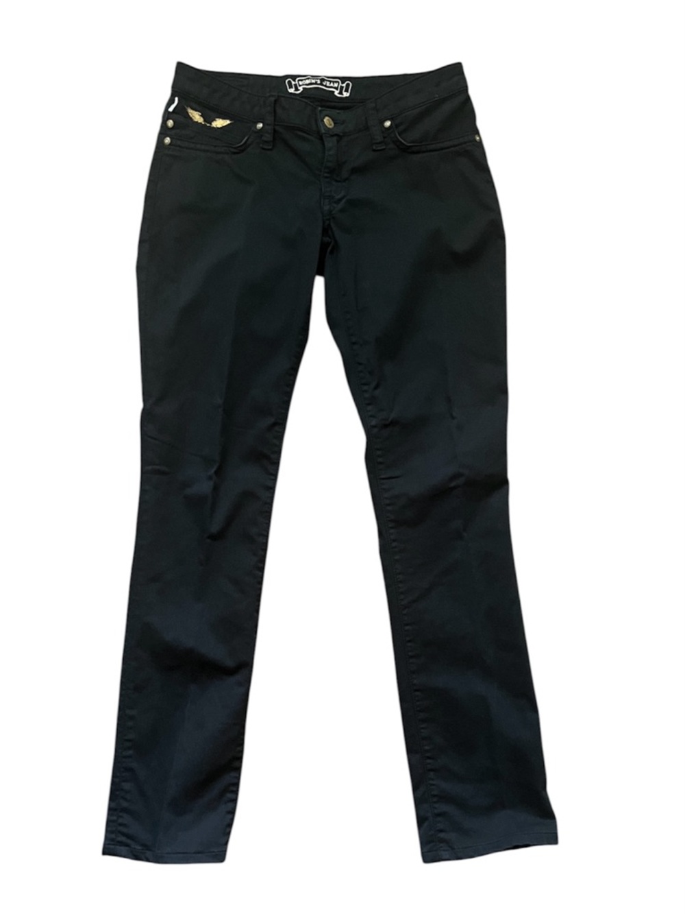 Robin's Jean Vintage Y2K Women’s Black Low Rise Straight Leg Jeans Size 29